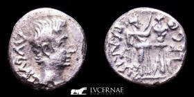 Augustus Silver Quinarius 1,61 g. 13 mm. Emerita 25/3 BC gVF