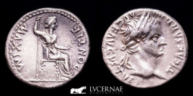 Tiberius Silver Denarius 3,61 g., 19 mm. Lugdunum 14-37 A.D. nEF