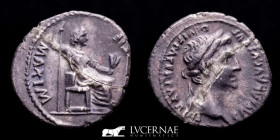 Tiberius Silver Denarius 3.50g., 19 mm. Lugdunum 14-37 A.D. gVF