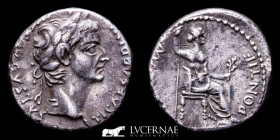 Tiberius Silver Denarius 3,70 g., 18 mm. Lugdunum 14-37 A.D. nEF