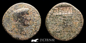 Tiberius Bronze As 9.75 g. 24 mm. Italica (Sevilla) 14-37 A.D. Very fine