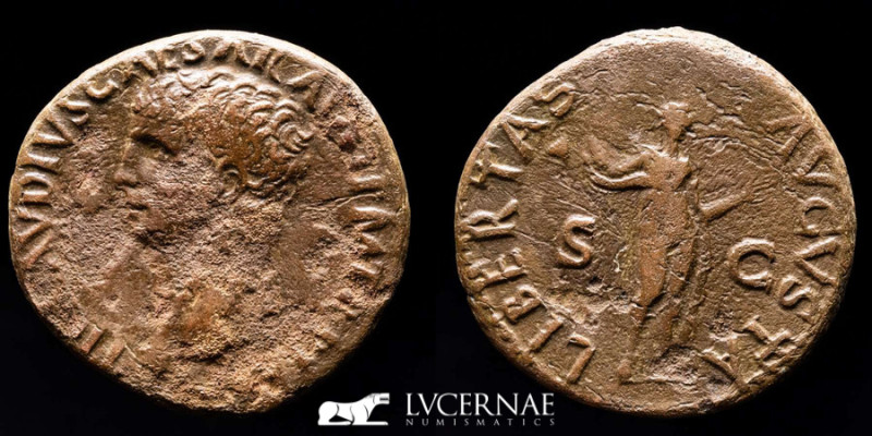 Roman Empire - Claudius I (41-54 A.D.) 
Bronze As (11.02 g. 27 mm.). Rome mint, ...
