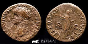 Claudius I (41-54 A.D.) Æ Bronze As 11.02 g. 27 mm. Rome 41-42 A.D. gVF