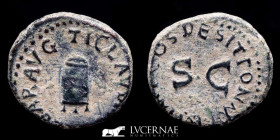 Claudius I bronze Quadrans 3.15g, 12 mm. Rome 41 AD Good very fine