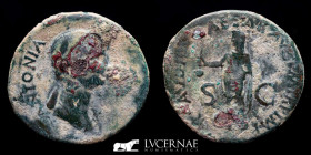 Antonia bronze Dupondius 9.46 g., 29 mm. Rome 42 A.D Fine