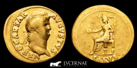 Nero 54-68 A.D. Gold Aureus 7.03 g. 20 mm. Rome 55-56 A.D. Good very fine