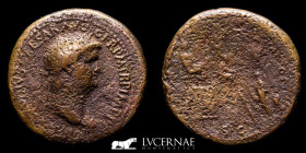 Nero Bronze Sestertius 24,49 g., 35 mm. Rome 64 A.D. gVF