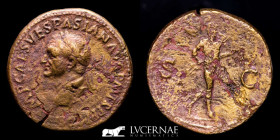 Vespasian Bronze Sestertius 24.58 g., 33 mm. Rome 71 A.D. Good very fine