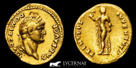 Domitian Gold Aureus 7,19 g. 19 mm. Rome 74-75 A.D. Good very fine