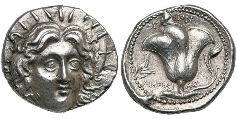 ILES DE CARIE, RHODES, ville de Rhodes, AR tétradrachme, 230-205 av. J.-C. D/ T....