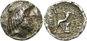 ROYAUME DE CHARACENE, Attambelos Ier (46-27), AR tétradrachme, 44-43 av. J.-C. D/ T. diad. et barbue à d. R/ BAΣΙΛΕΩΣ∕ ATTAMBHΛOY/ ΣΩTHPOΣ∕ KAI EYEPΓE...