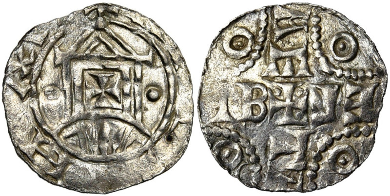 NEDERLAND, HOLLAND, Graafschap, Dirk IV (1039-1049), AR denarius, Rijnsburg. Naa...