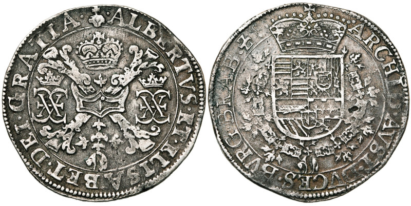 BRABANT, Duché, Albert et Isabelle (1598-1621), AR patagon, s.d. (1612-1621), Br...