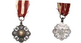 AUSTRALIE, souvenir du séjour de militaires australiens en Belgique après le 11 novembre 1918: Tribute Medal (ou "Watch Fob") en argent (38 mm), en fo...