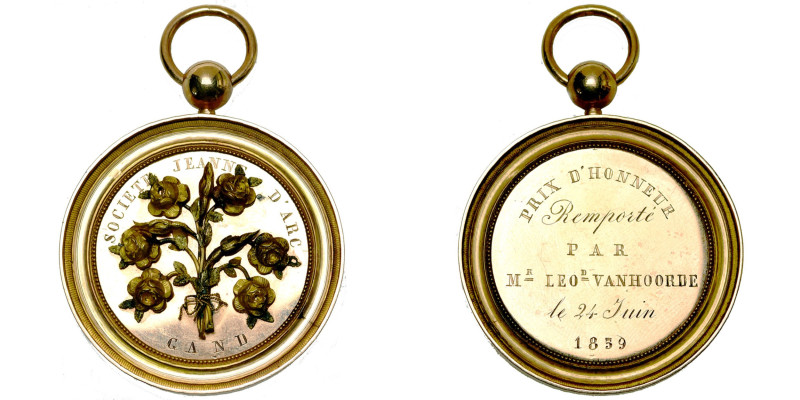 BELGIQUE, AV médaille, 1859. Prix d'honneur de la société de tir à l'arbalète Je...