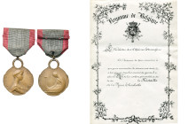BELGIQUE, médaille de la reine Elisabeth, 1916, avec un brevet non attribué (21 x 33 cm, rare).

Contrairement aux femmes belges qui recevaient leur...