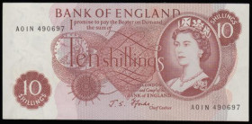 Ten Shillings Fforde B310 issued 1967 1st run A01N 490697, AU
Estimate: GBP 70 - 120