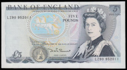 Five Pounds Somerset Duke of Wellington 1980 B343 Last Run, LZ90 952011, Uncirculated rare and seldom offered
Estimate: GBP 140 - 240