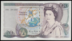 Twenty Pounds Gill B355 issued 1988 15U 241254 UNC
Estimate: GBP 30 - 60