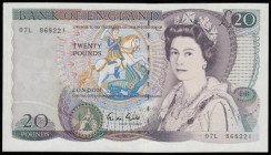 Twenty Pounds Gill B355 issued 1988 first series 07L 868221 UNC
Estimate: GBP 40 - 70