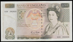 Fifty Pounds Gill B356 prefix D29, Sir Christopher Wren on reverse, UNC
Estimate: GBP 80 - 120