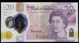 Twenty Pounds Sarah John Error ink smudge reverse passing through the serial number EF
Estimate: GBP 25 - 75