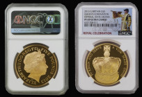 Five Pound Crown 2013 Queen Elizabeth II Coronation 60th Anniversary Gold Proof S.L25 in an NGC holder and graded PF69 Ultra Cameo, comes with the ori...