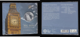 One Hundred Pounds 2015 Big Ben S.NG1 Silver BU on the Royal Mint card of issue 62.86 grammes of .999 silver
Estimate: GBP 80 - 100