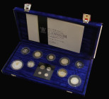 Proof Set 2000 Millennium Silver Collection the 13-coin set with Maundy Money some of the coins with a hint of toning, nFDC to FDC in the original cas...