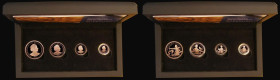 Alderney a 4-coin set 2022 struck in 22 carat gold alloyed with 2 carats of platinum, Queen Elizabeth II Platinum Jubilee - Her Majesty's Graces compr...