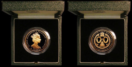 Falkland Islands Five Pounds 1991 10th Anniversary of the Prince and Princess of Wales Gold Proof FDC in the box of issue with certificate, only 200 p...