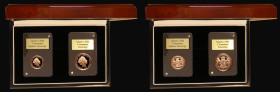 Gibraltar Sovereign and Quarter Sovereign 2018 Queen Elizabeth II Coronation 65th Anniversary a 2-coin set, Proof FDC in the London Mint Office box as...