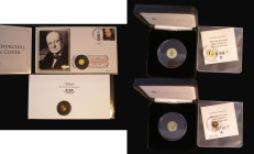 Numismatic Cover Tristan da Cunha 2015 50th Anniversary of the Death of Sir Winston Churchill , comprising Gold Crown 2015 and First Class stamp on th...