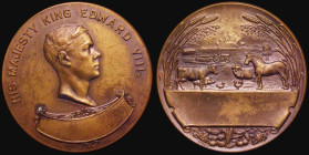 Australia - Edward VIII (as Prince of Wales) Melbourne Royal Show Award Medal, 51mm diameter in bronze, ny Stokes & Son, Melbourne, Obverse: Bareheade...