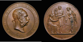 Austria-Hungary 1873 Franz Joseph I World Exhibition - Vienna Award Medal 70mm diameter and weighing 147.17 grammes, by J.Tautenhayn and K.Schwenzer. ...