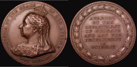 Department of Science and Art, Queen's Medal 1897 51mm diameter in bronze, by F. Bowcher, Obverse: Bust left, crowned, veiled and draped, VICTORIA BY ...