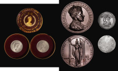 Medals (2) Coronation of Edward VIII 1937 44mm diameter in bronze, Obverse: Bust right, Reverse: Britannia standing in archway, CM271d A/UNC, boxed, C...
