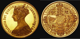 Fantasy Sovereign 1847 Gothic Head, Reverse: as the Gothic Crown of 1847, 22mm diameter, struck in 9 carat gold weighing 7.16 grammes, A/UNC and lustr...
