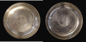 Halfcrown 1746 LIMA Bright Fine set into the base of a silver ashtray, hallmarked 1901, a small dig in the base otherwise in good second-hand conditio...