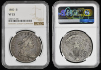 USA One Dollar 1800 12 Arrows, Normal Date, Breen 5394, in an NGC holder and graded VF25, all early USA Dollars Rare and desirable
Estimate: GBP 400 ...