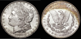 USA One Dollar 1888 Breen 5599 UNC and lustrous with prooflike fields, the reverse with partial golden tone, with an edge nick below the date
Estimat...