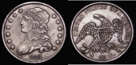 USA Quarter Dollar 1831 Large date and letters, long arrowheads , Tall 1's in date corrected from short 1's, Breen 3919 NEF
Estimate: GBP 260 - 360