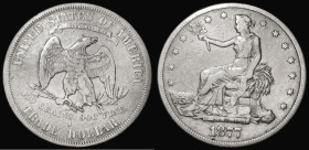 USA Trade Dollar 1877S 18 touches, Large S, Breen 5810, Fine
Estimate: GBP 130 - 160