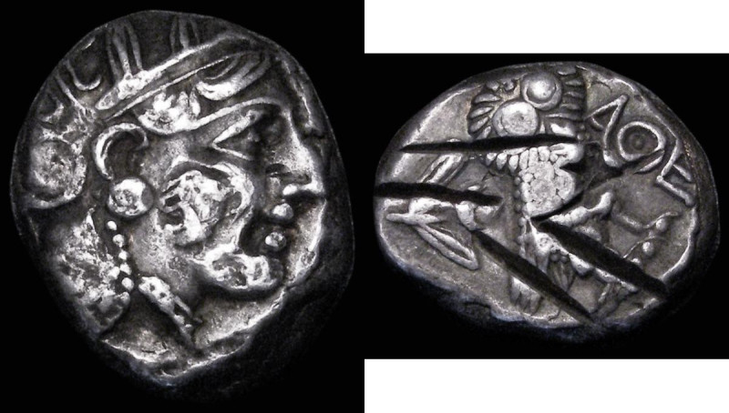 Ancient Greece, Athens, Attica Tetradrachm (c.336-297BC) Obverse: Head of Athena...