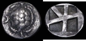 Ancient Greece, Islands off Attica, Aegina, Triobol or Hemidrachm, (490-485BC) Obverse: Turtle with collar and a single row of scales down the middle,...