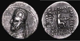 Kings of Parthia, Mithradates II (121-91BC) Drachm, Obverse: Bust left, Reverse: Archer seated right holding bow, 3.95 grammes, Good Fine/VF with grey...
