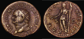 Roman Ae Dupondius Vespasian, (77-78AD) Obverse: Radiate head left, IMP. CAESAR VESPASIAN COS VIII, Reverse: Ceres standing left, holding grain ears a...