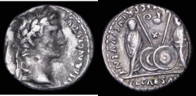 Roman Denarius Augustus (27BC-14AD) Obverse: Bust right, laureate, CAESAR AVGVSTVS [DIVI F PATER PATRIAE] latter part of the legend off flan due to of...