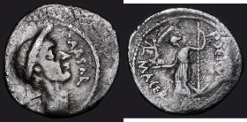 Roman Republic Denarius Julius Caesar, (44BC) Obverse: Laureate head of Caesar right, CAESAR [DICT.PERPETVO] Reverse: Venus standing left holding Vict...