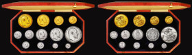 Proof Set 1902 Long Matt Set 13 coins Five Pounds, Two Pounds, Sovereign, Half Sovereign, Crown, Halfcrown, Florin, Shilling, Sixpence and Maundy Set ...